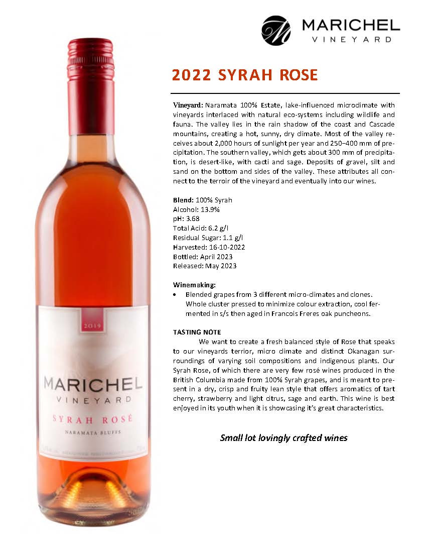 2022 Marichel Syrah Rosé